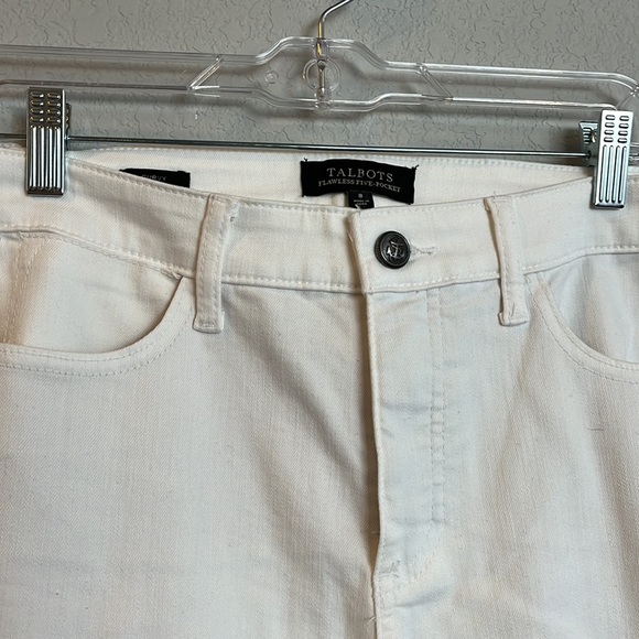 Talbots. NWT. 8. White. Flawless five pocket. Curvy. Slimming. - Picture 3 of 11